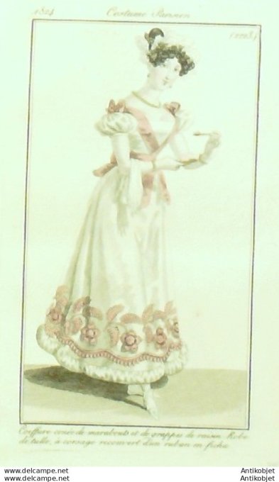Costume Parisien 1824 # 2223 Robe tulle à corsage