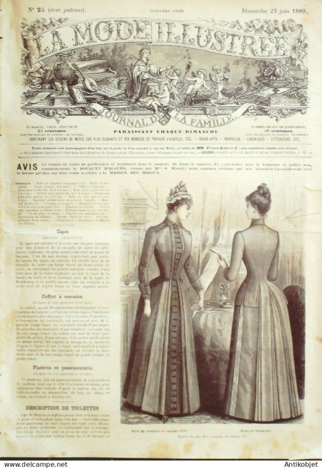 Journal + Patron Mode illustrée  1889 # 25 (with Pattern)