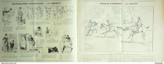 Le Journal Amusant 1889 # 1708 Opera italien Orphee M Hastreiter Orfo de Cluck