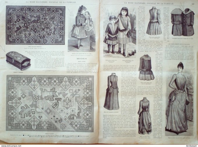 Journal + Patron Mode illustrée  1889 # 25 (with Pattern)