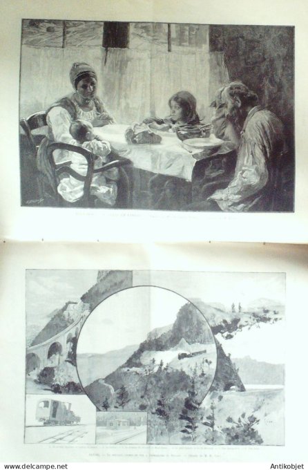 Le Monde illustré 1892 n°1847 Dahomey Porto-Novo Doyela Moret/Loing (77) Revard Mont Revard (73)