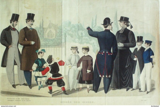 Gravure Mode Musee 1865- 3 (Old Fashion plate) Rare
