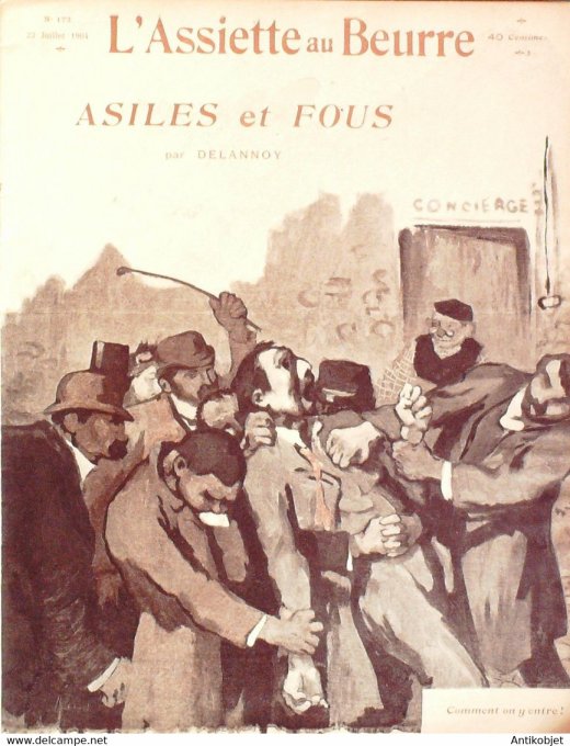 L'Assiette au beurre 1904 n°173 Asiles et fous Delannoy