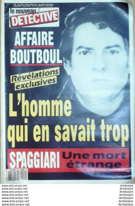 Détective 1989 # 352 Ronquerolles Beauvais Metz Caen Carpentras Chartres Nice