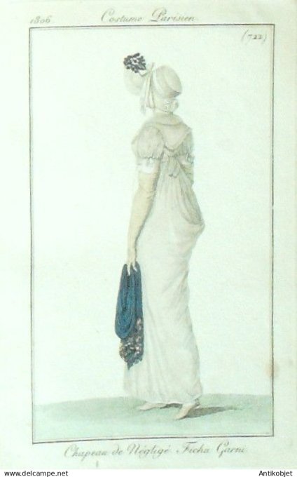 Costume Parisien 1806 # 722 (eau forte) Fichu garni