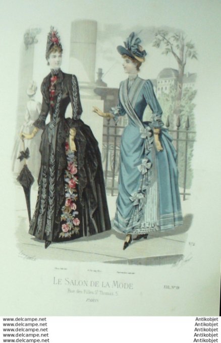 Gravure Mode Salon 1887 #  872 (Old Fashion plate)