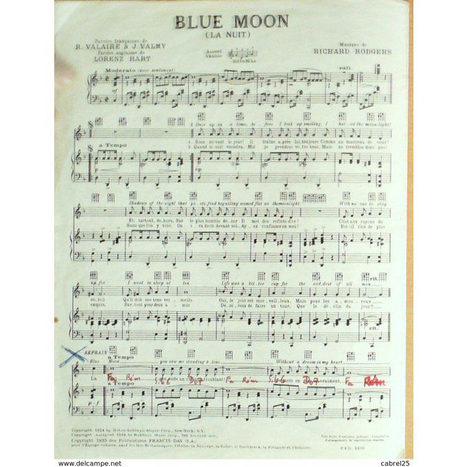 DAY FRANCIS-BLUE MOON-JAZZ BAND-1934