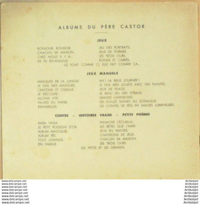 Pere Castor Panache l'ecureilL (Rojankovsky texte Lida) Eo 1934