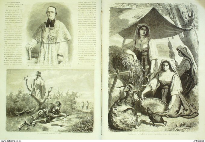 Le Monde illustré 1863 n°301 Rome Fienarolles Capoue Grèce costumes Marseille Pey berland (33)