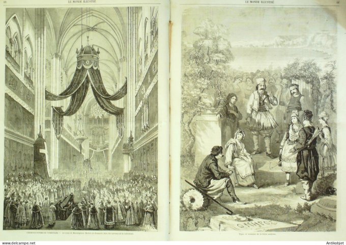 Le Monde illustré 1863 n°301 Rome Fienarolles Capoue Grèce costumes Marseille Pey berland (33)