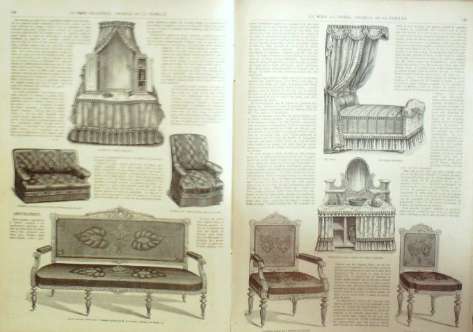 Journal Mode illustrée 1870 # 24 Capeline d'été