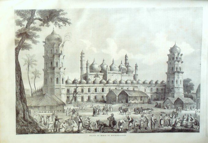L'Univers illustré 1858 #  24 Inde Calcutta Palais du Nabab de Mourshedabad
