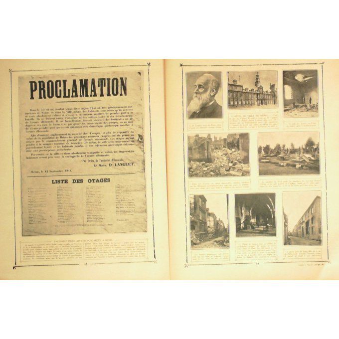 Panorama 1914 n°24-GARROS-REIMS(51)-SHRAPNELLS-TRILPORT,LIZY OURCQ(77)