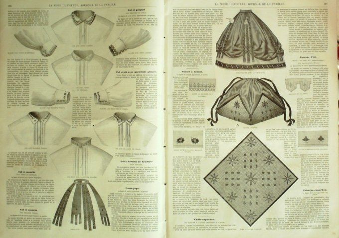 Journal Mode illustrée 1865 # 24 Corsages de cachemire