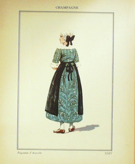 Grand-Est Champagne Arqeville Villageoise 1920