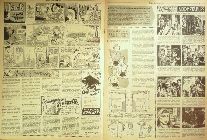Ames Vaillantes 1953 n°24, Volubilie, Perlin et Pinpin, Jack le trappeur