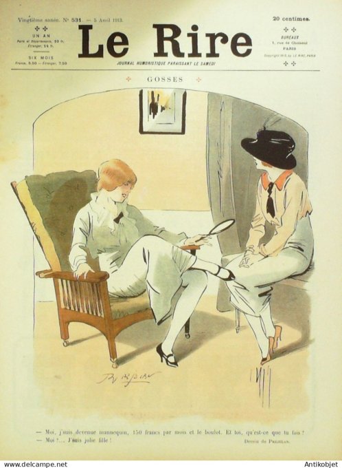 Le Rire 1913-04- 5 # 531 Journal humoristique Ed.Originale Gosses