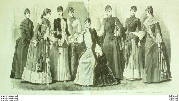 Gravure de mode Revue de la mode Gazette NB (maison Au Renard bleu)