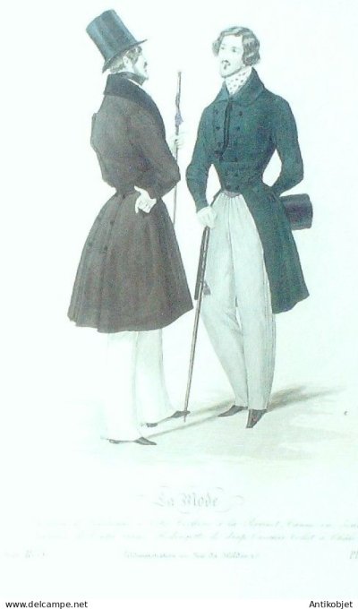 Gravure La mode 1833 # 311 (aquarelle old Fashion plate)