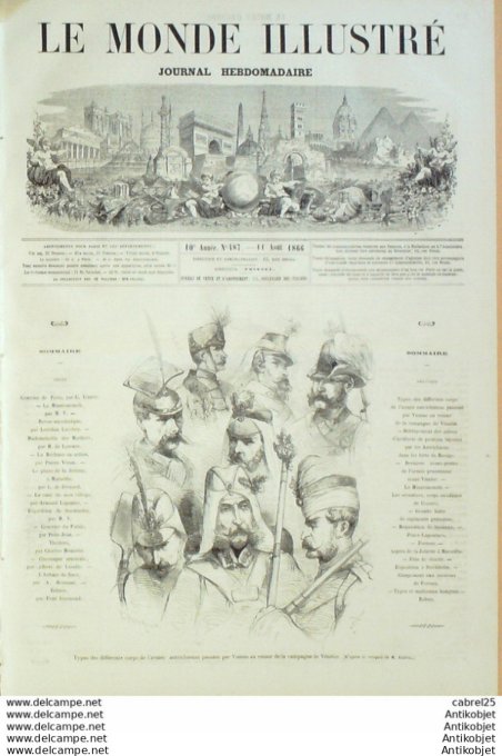 Le Monde illustré 1866 n°487 Italie Ferrare Rovigo Lagoscuro Suède Stockholm Marseille (13)