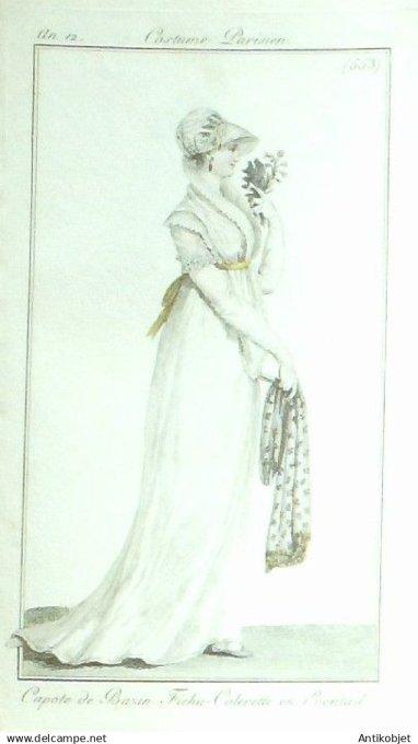 Costume Parisien 1804 an 12 # 553 (eau forte) Colerette en éventail