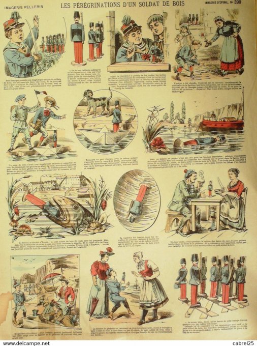 Les Peregrinations Ddu Soldat  de Bois (Pellerin d'epinal)