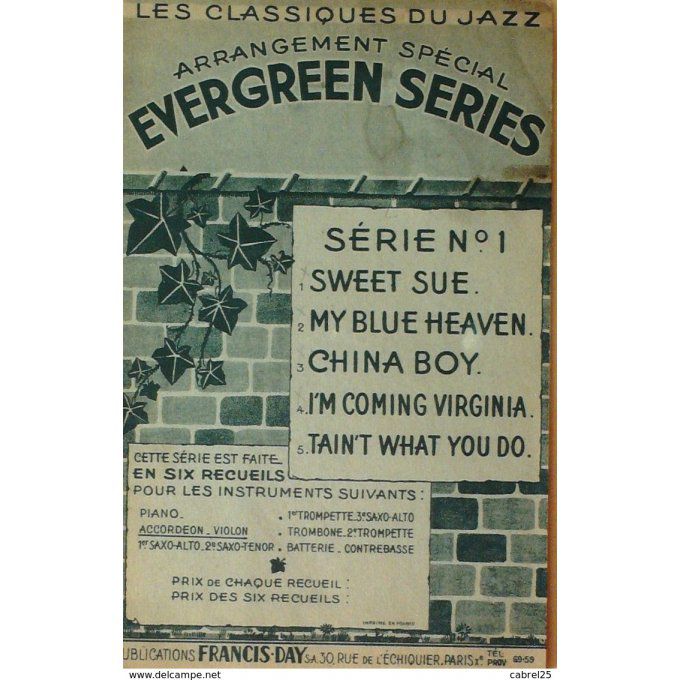 Jazz Pour Accordeon/Violon 5 Titres 1940