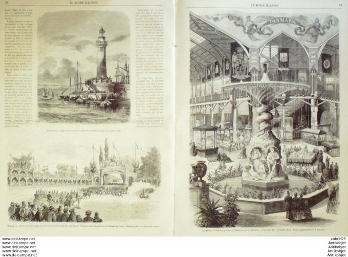 Le Monde illustré 1866 n°487 Italie Ferrare Rovigo Lagoscuro Suède Stockholm Marseille (13)