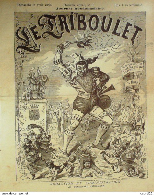 Le Triboulet 1888 n°16 BLASS CRECELLE CHASSEZAC LILIO MARABANDY