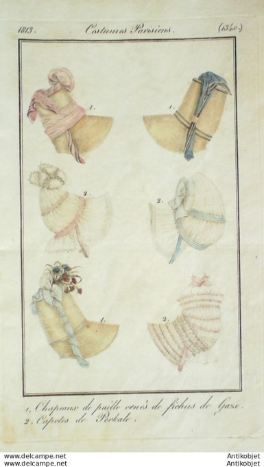 Costume Parisien 1813 # 1340 Capotes de perkale