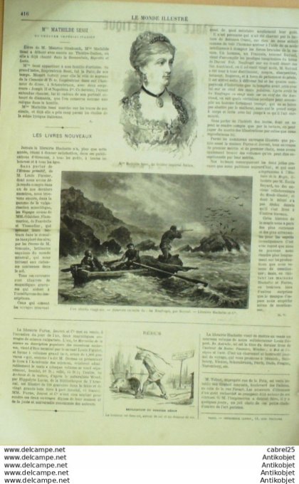 Le Monde illustré 1869 n°663 Italie Rome Sedia Gestatoria Usa Colorado Grèce Apollonius à Corinthe