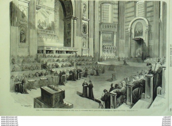 Le Monde illustré 1869 n°663 Italie Rome Sedia Gestatoria Usa Colorado Grèce Apollonius à Corinthe