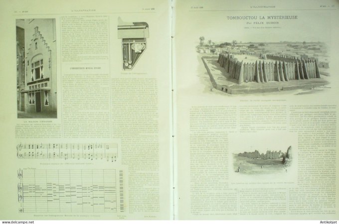 L'illustration 1896 n°2790 Brest (29) Mali Tombouctou Dienné Pôle Nord Andrée expédition