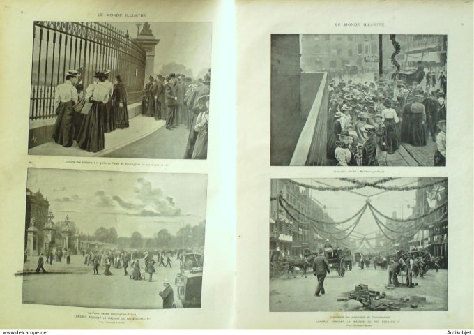 Le Monde illustré 1902 n°2362 Londres Buckingham Edouard VII Alexandre Dumas Paris-Vienne course aut