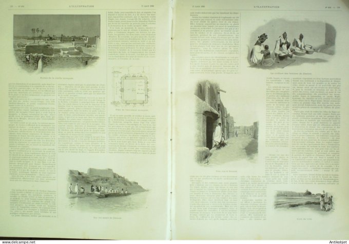 L'illustration 1896 n°2790 Brest (29) Mali Tombouctou Dienné Pôle Nord Andrée expédition