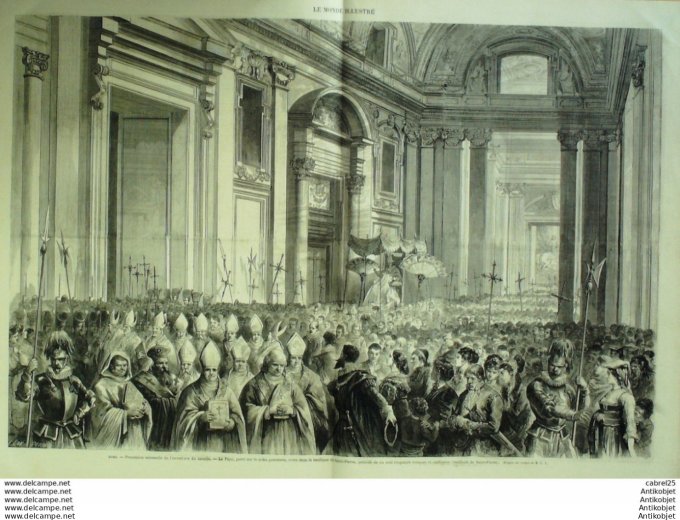 Le Monde illustré 1869 n°663 Italie Rome Sedia Gestatoria Usa Colorado Grèce Apollonius à Corinthe