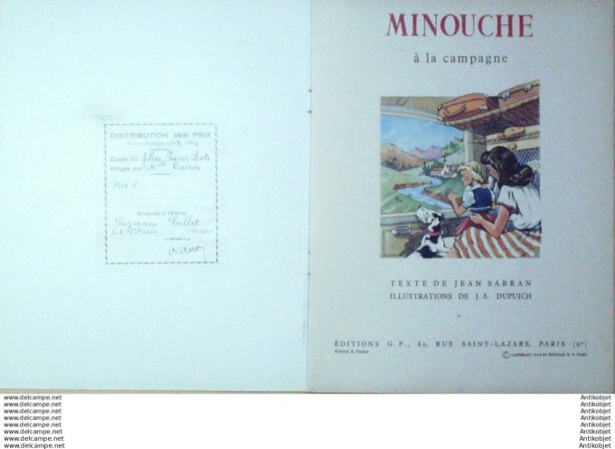 Minouche a  la campagne (Dupuich Sabran) Eo 1949