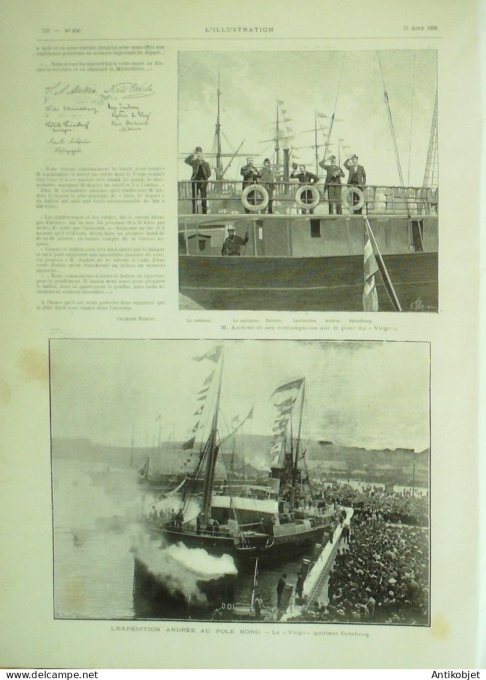 L'illustration 1896 n°2790 Brest (29) Mali Tombouctou Dienné Pôle Nord Andrée expédition