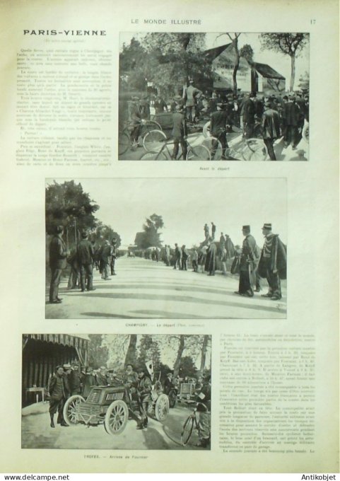Le Monde illustré 1902 n°2362 Londres Buckingham Edouard VII Alexandre Dumas Paris-Vienne course aut