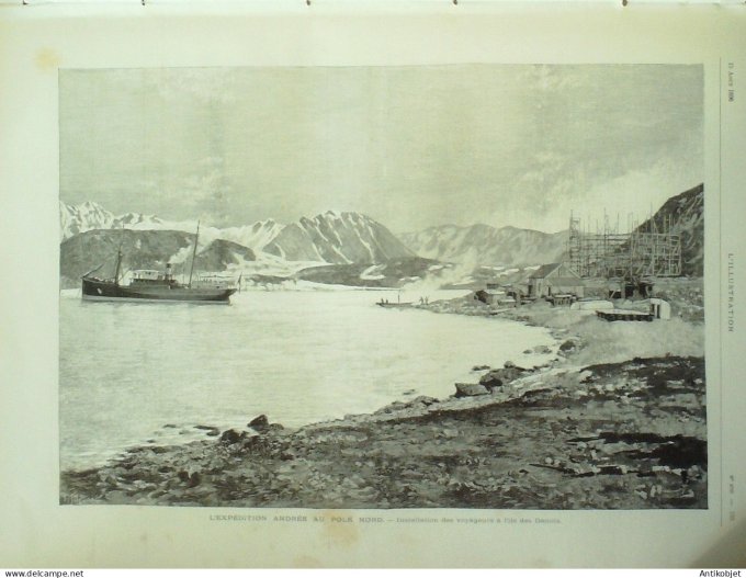 L'illustration 1896 n°2790 Brest (29) Mali Tombouctou Dienné Pôle Nord Andrée expédition