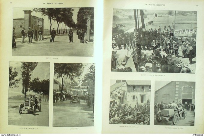 Le Monde illustré 1902 n°2362 Londres Buckingham Edouard VII Alexandre Dumas Paris-Vienne course aut