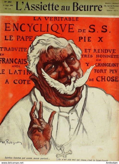 L'Assiette au beurre 1906 # 283 La véritable Encyclique Le Pape Pie X Radiguet
