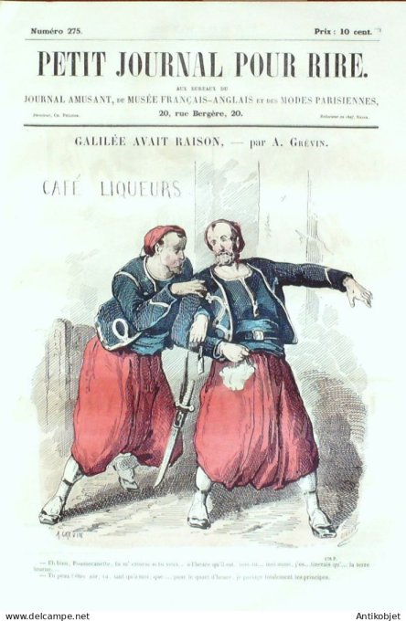Petit journal pour Rire 1860 # 275 Galilée avait raison Grevin