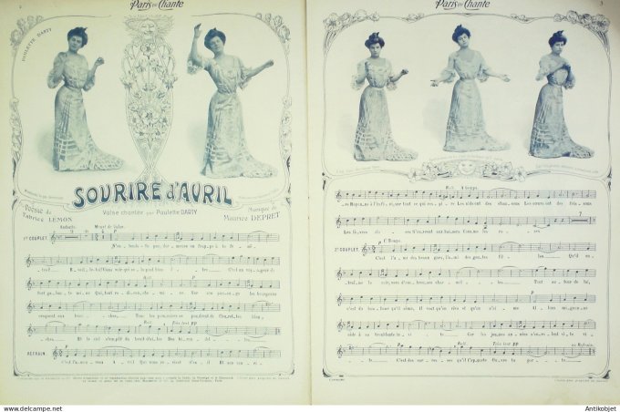 Paris qui chante 1903 #13 Lavallière Darty Dona Berger Xanrof MarinierBian-Ka