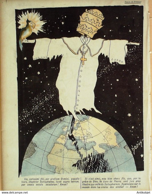 L'Assiette au beurre 1906 # 283 La véritable Encyclique Le Pape Pie X Radiguet