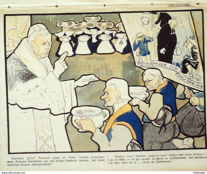 L'Assiette au beurre 1906 # 283 La véritable Encyclique Le Pape Pie X Radiguet