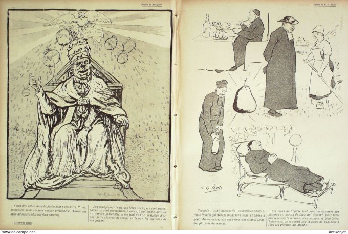 L'Assiette au beurre 1906 # 283 La véritable Encyclique Le Pape Pie X Radiguet