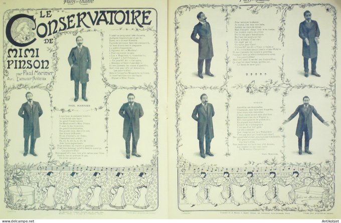 Paris qui chante 1903 n° 13 Lavallière Darty Dona Berger Xanrof MarinierBian-Ka