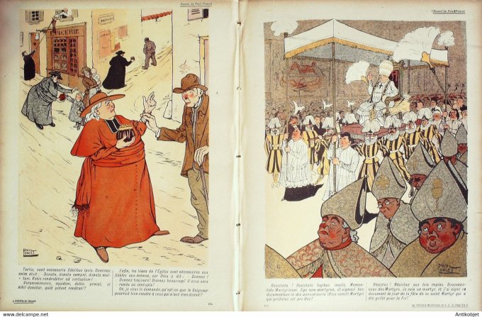 L'Assiette au beurre 1906 # 283 La véritable Encyclique Le Pape Pie X Radiguet