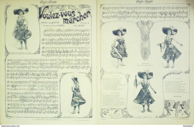 Paris qui chante 1903 #13 Lavallière Darty Dona Berger Xanrof MarinierBian-Ka